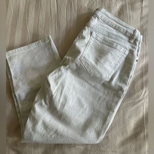 White Jeans crop